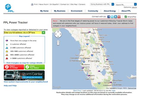 Power Tracker Map